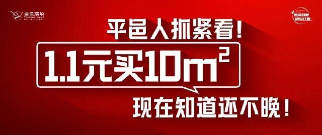 平邑人抓紧看！1.1元买10㎡！现在知道还不晚！